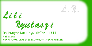 lili nyulaszi business card